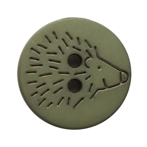 フランス ボタン15mm ハリネズミ セージグリーン3個 1665 2枚目の画像