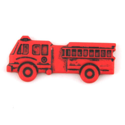 アメリカ ボタンガローア4個-消防車 レッド 　b-0632 3枚目の画像