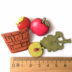 アメリカ ボタンガローア10個セット-りんご摘み 3枚目の画像