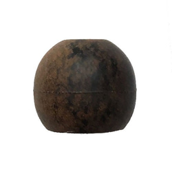 ドイツ製 ループエンド 二段穴 ビーズボール 木調ブラウン 2個 m-0182 1枚目の画像