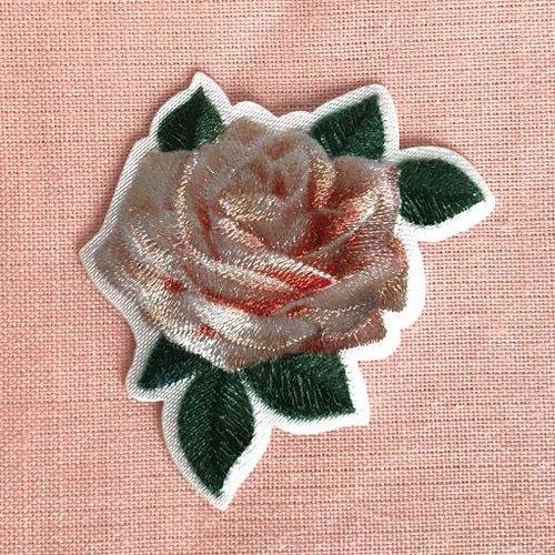 アップリケワッペン ローズ クラシカル プリント 薔薇 バラ 花
