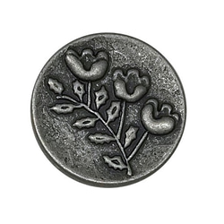 ドイツ製メタル ボタン-三輪の花L　1876　花 2枚目の画像