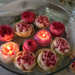 天然の蜜蝋　薔薇キャンドル『ブライダルメイプルローズ』 6枚目の画像