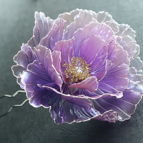 花笑みの牡丹のかんざし 髪飾り 結婚式 ウエディング 成人式 卒業式