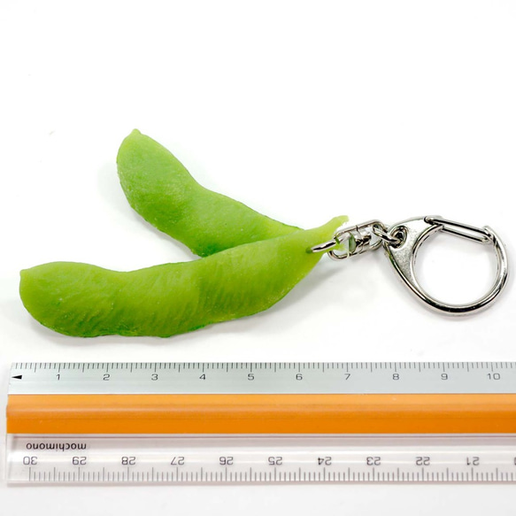 食べちゃいそうな 枝豆 食品サンプル キーホルダー ストラップ 8枚目の画像