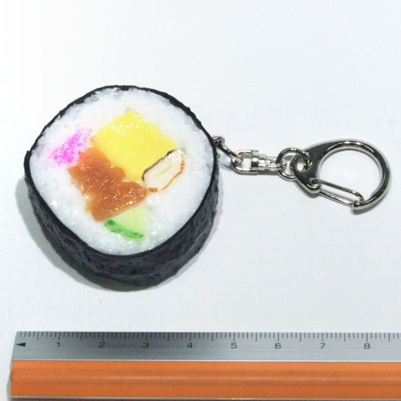 食べちゃいそうな 巻き寿司 食品サンプル キーホルダー ストラップ 8枚目の画像