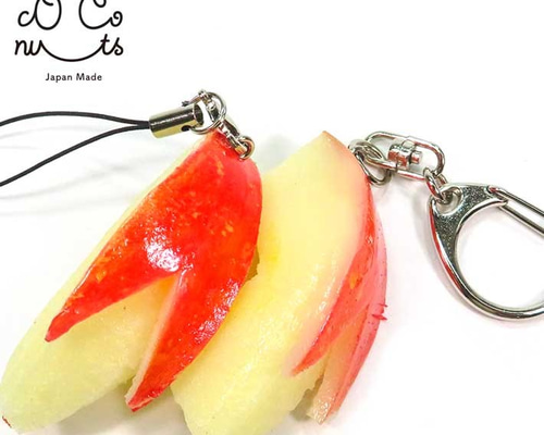 食品メーカー限定品キーホルダー 未開封 食べちゃいそうな うさぎりんご 食品サンプル キーホルダー ストラップ