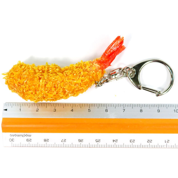 食べちゃいそうな エビフライ 食品サンプル キーホルダー ストラップ 9枚目の画像