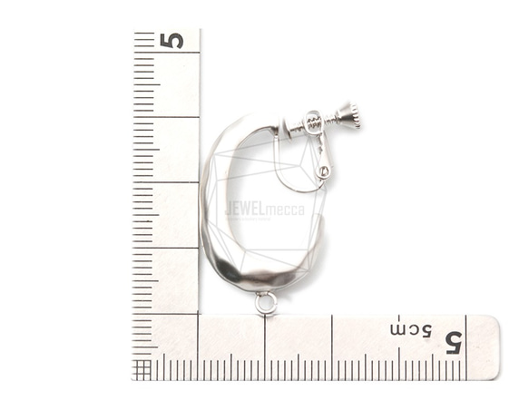 ERG-1319-MR [2件] L型錘形耳環/螺絲彈簧，L型錘形耳釘 第5張的照片