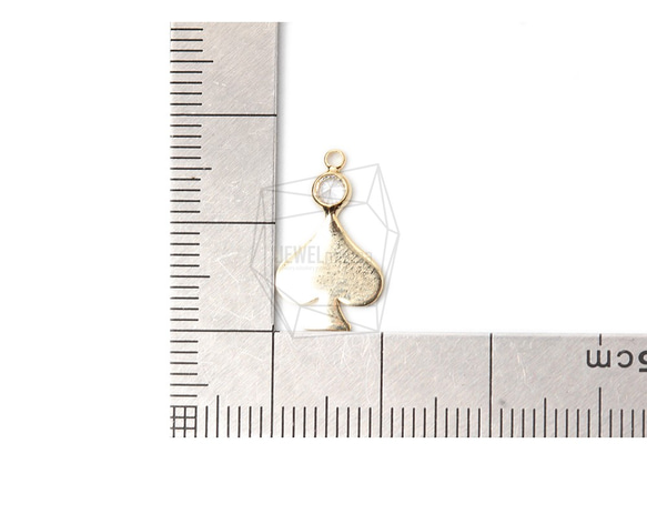 PDT-2315-G【2個入り】スペードペンダント/spade shape Pendant/10mmx17mm 5枚目の画像