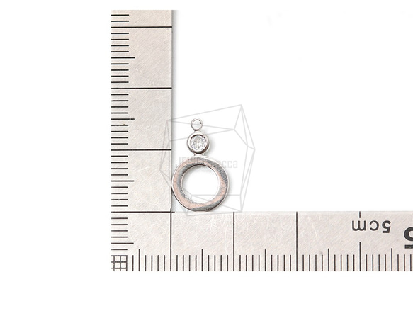 PDT-2318-R【2個入り】サークルペンダント/Circle Pendant / 9mmx15mm 5枚目の画像