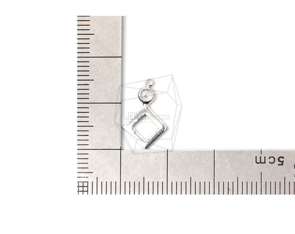 PDT-2319-R【2個入り】スクエアペンダント/Square Pendant / 10mmx16mm 5枚目の画像