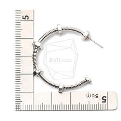 ERG-1326-R [2個]圓形螺母柱狀耳環 第5張的照片