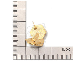 ERG-1329-MG【2個入り】トリプルヘキサゴンピアス,Triple Hexagon Earring Post 5枚目の画像