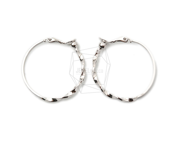 ERG-1341-R【2個入り】ツイストラウンドイヤリン,Twisted round earrings 1枚目の画像