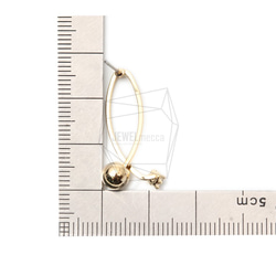 ERG-1345-G【2個入り】イニシャル シェイプピアス,Cursive Initial Shape Earrings 5枚目の画像