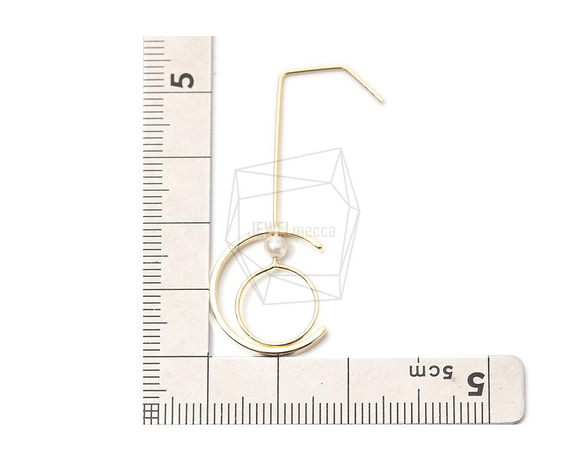ERG-1350-G [2個]雙圓耳鉤 第5張的照片