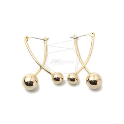 ERG-1357-G【2個入り】ダブルボールピアス,Double Ball Earring Post 1枚目の画像