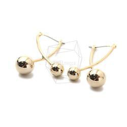 ERG-1357-G【2個入り】ダブルボールピアス,Double Ball Earring Post 2枚目の画像