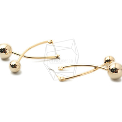 ERG-1357-G【2個入り】ダブルボールピアス,Double Ball Earring Post 4枚目の画像