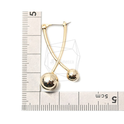 ERG-1357-G【2個入り】ダブルボールピアス,Double Ball Earring Post 5枚目の画像