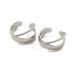 ERG-1377-R【2個入り】ブラシラウンドイヤーカフ/Brushed Round Earcuffs Earrings 2枚目の画像