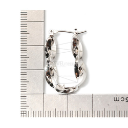 ERG-1383-R [2件]扭曲U形柱狀耳環 第5張的照片
