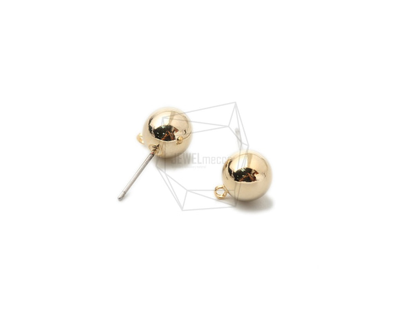 ERG-1384-G【4個入り】ラウンドボールピアス,Round Ball Post Earring 3枚目の画像