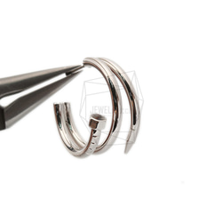 ERG-1388-R【2個入り】釘ピアス,Nail shape post earring 4枚目の画像