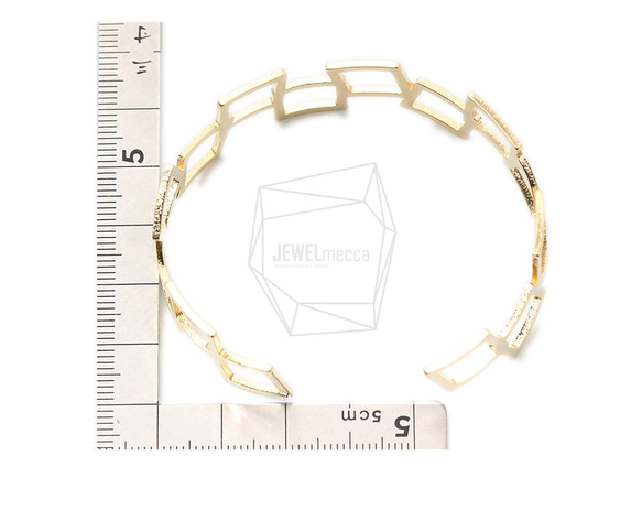 BRA-033-G【1個入り】バンドカフブレスレット,Band Cuff Bracelet 5枚目の画像