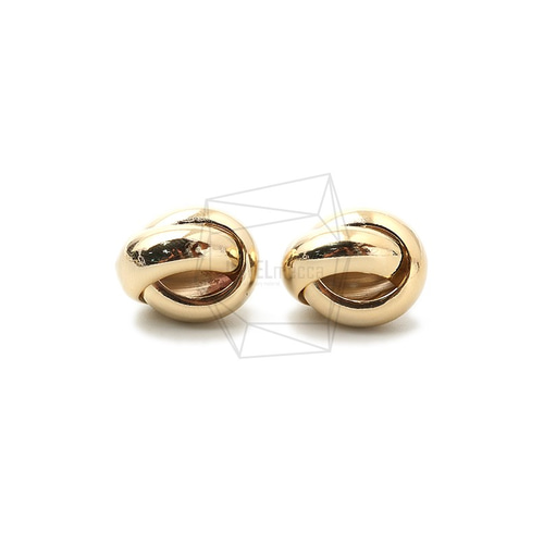 ERG-1408-G【2個入り】ダブルリングピアス,Double Ring Earring Post 