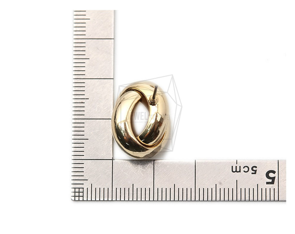 ERG-1408-G [2件]雙環耳環，雙環耳環柱 第5張的照片