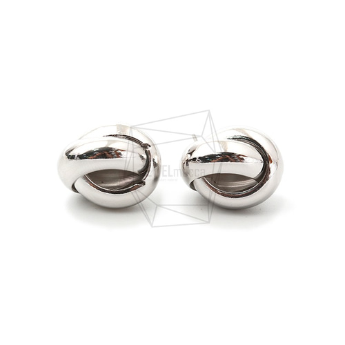 ERG-1408-R【2個入り】ダブルリングピアス,Double Ring Earring Post 