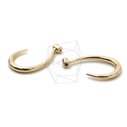 ERG-1410-G【2個入り】Lシェイピアスキャッチ,L shape Earrings Back 3枚目の画像