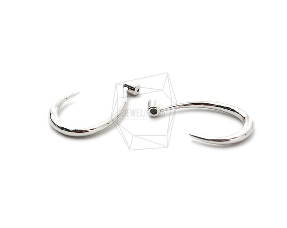 ERG-1410-R【2個入り】Lシェイピアスキャッチ,L shape Earrings Back 3枚目の画像