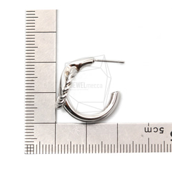 ERG-1412-R【2個入り】ダブルリングピアス,Double Ring Earring Post 5枚目の画像