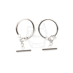 ERG-1414-R【2個入り】ラウンド＆バー ピアス ,Round & Bar Post Earring 1枚目の画像