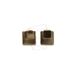 ERG-1420-G【2個入り】スクエアピアス,Square Post Earring 1枚目の画像