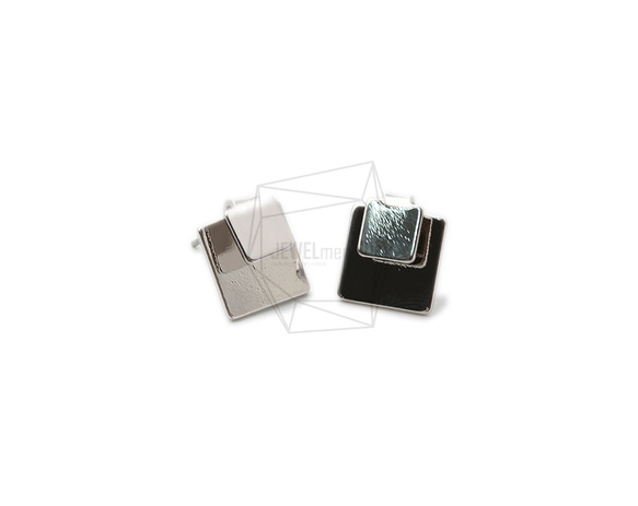 ERG-1420-R【2個入り】スクエアピアス,Square Post Earring 1枚目の画像