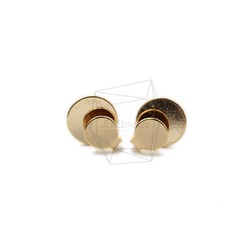 ERG-1421-G【2個入り】ラウンドピアス,Round Post Earring 1枚目の画像