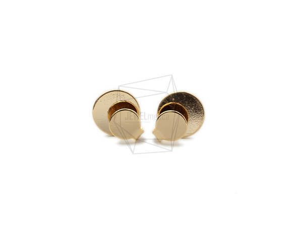 ERG-1421-G【2個入り】ラウンドピアス,Round Post Earring 1枚目の画像