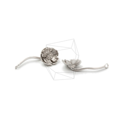 PDT-2307-MR【2個入り】ペタルフラワーピアス,Petal Flower Earring Post 3枚目の画像