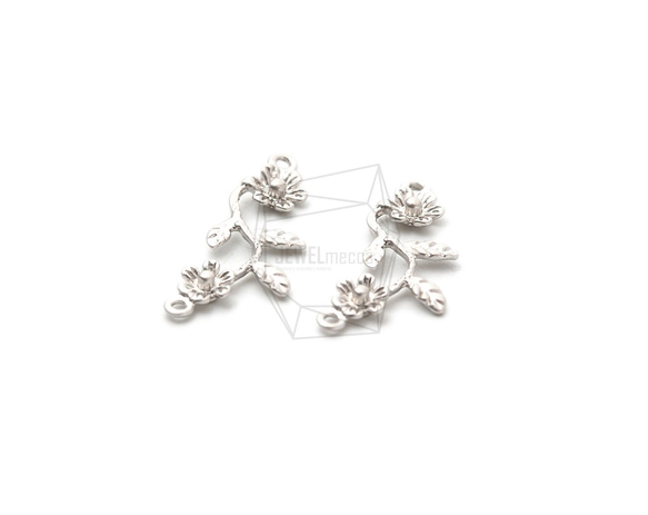 PDT-2308-MR【2個入り】ペタルフラワーペンダント,Petal Flower Earring Pendant 2枚目の画像