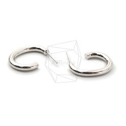 ERG-1396-R【2個入り】フープピアス/Hoop Post Earrings/18mm X 22mm 3枚目の画像