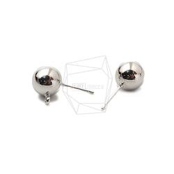 ERG-1398-R [4 件] 圓球耳環，圓球耳釘 第3張的照片