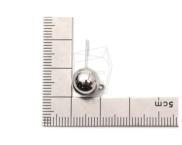ERG-1398-R [4 件] 圓球耳環，圓球耳釘 第5張的照片