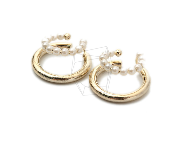 ERG-1427-G【2個入り】ラウンドイヤーカフ/Round Earcuffs Earrings 2枚目の画像