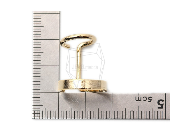 ERG-1431-G [2個]圓形磨砂耳環 第5張的照片