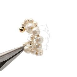 ERG-1433-G [2件]珍珠圓形耳釘耳環 第4張的照片