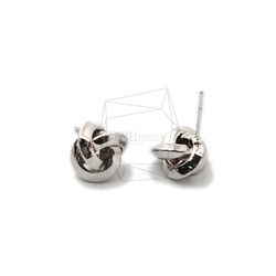ERG-1400-R [2 件] 圈形耳環/圈形柱式耳環/10mm X 10mm 第2張的照片